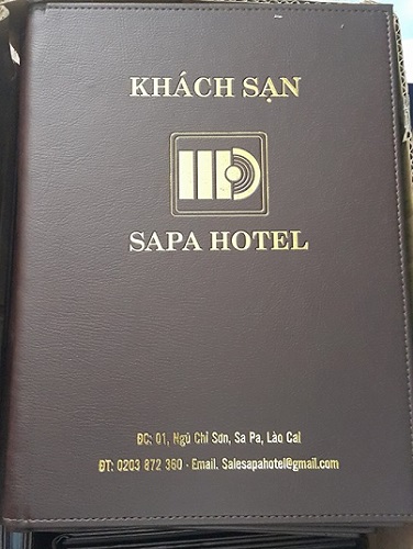In logo lên bìa menu - spa hotel