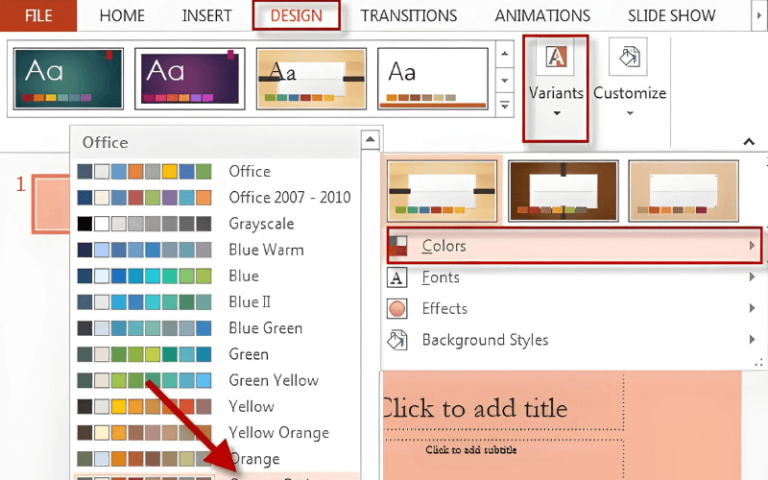 Cách Phối Màu Trong PowerPoint Đẹp Mắt , Chuyên Nghiệp