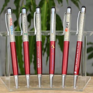 Bút bi kim loại Crystal Pen-Đỏ