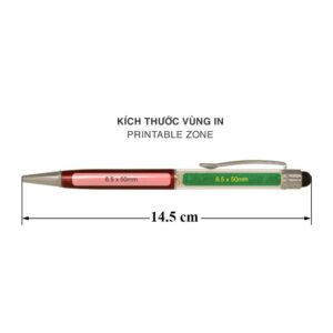 Bút bi kim loại DN Crystal Pen-Đỏ