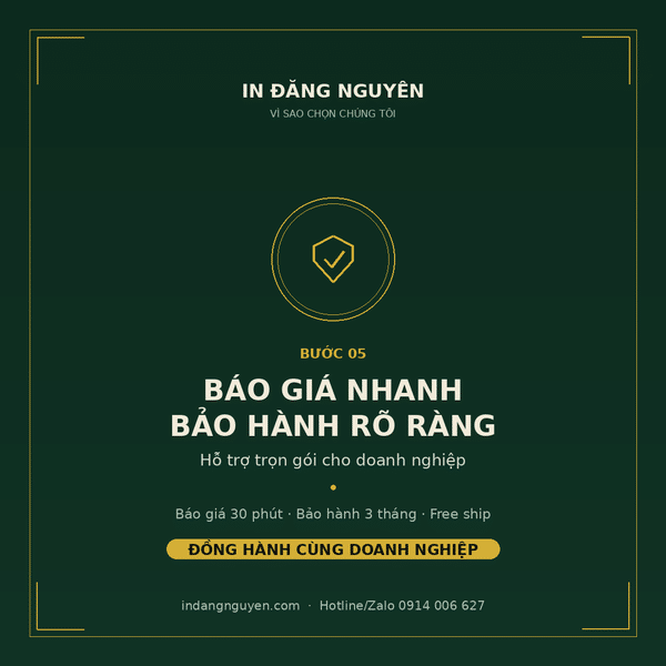 Cam kết rõ ràng: báo giá nhanh, bảo hành, hỗ trợ trọn gói