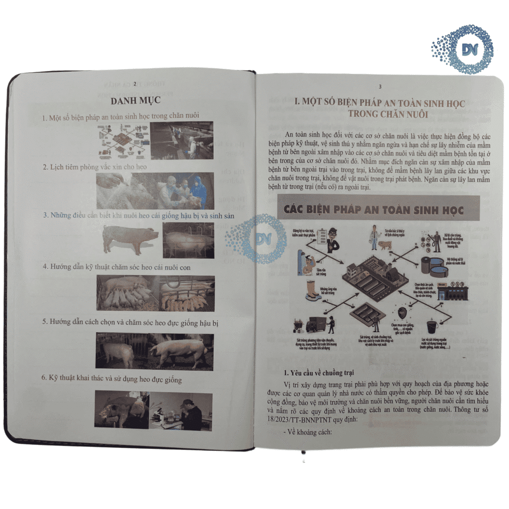 In chữ lên sổ bìa da Chăn nuôi heo