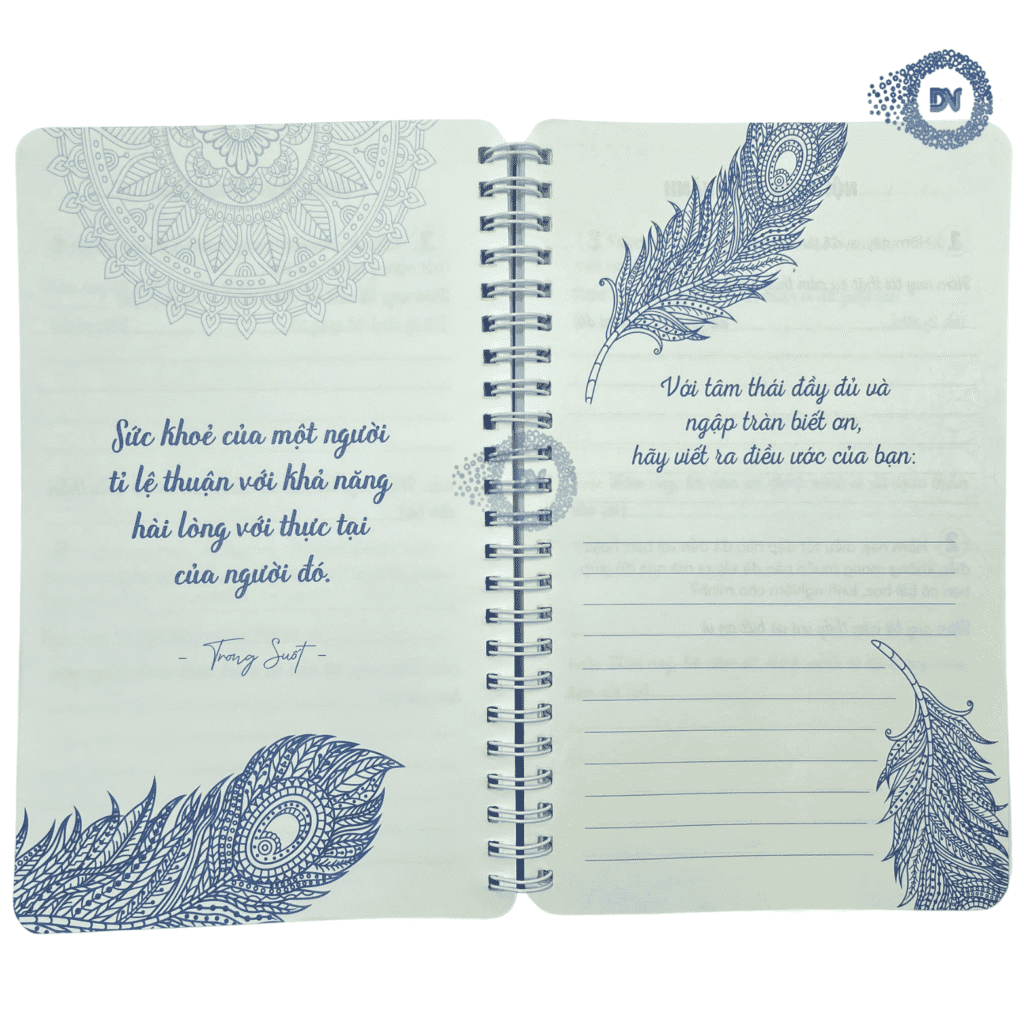 In sổ lò xo Sổ tay chữa lành